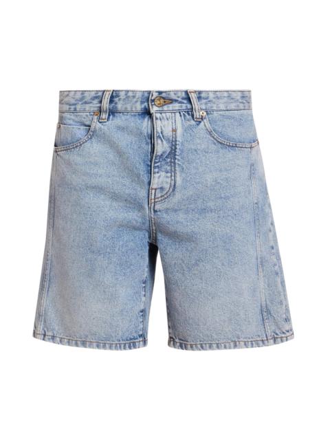 Balmain Men's Denim Bermuda Shorts - Bleu Jean Clair