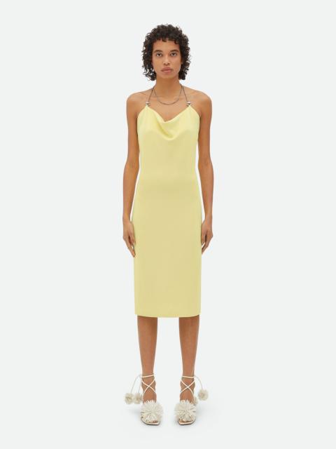 Bottega Veneta Viscose Midi Dress With Chain Detail