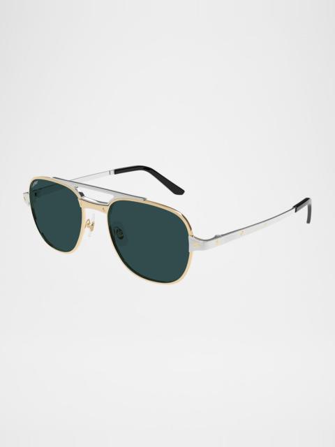 Cartier Men's CT0477SM Metal Aviator Sunglasses