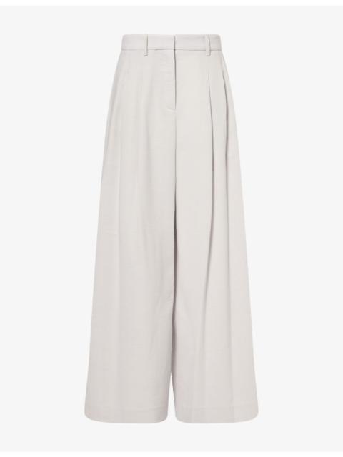 TWP Avery Wide-Leg Wool-Blend Trousers