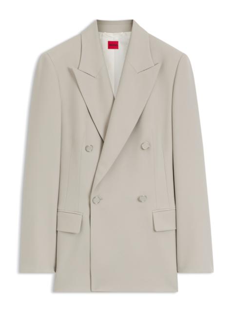 HUGO RELAXED-FIT BLAZER WITH DOUBLE-BREASTED CLOSURE