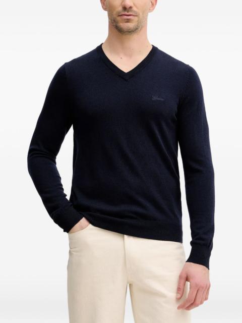 GUESS USA Daren logo-embroidered V-neck sweater