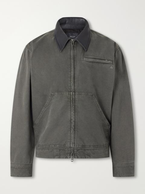 rag & bone Leather-Trimmed Cotton-Canvas Jacket