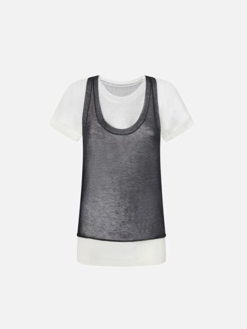 PINKO T-SHIRT WITH MATCHING TANK TOP