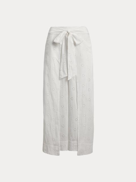 Polo Ralph Lauren Cotton Eyelet Cover-Up Wrap Pant