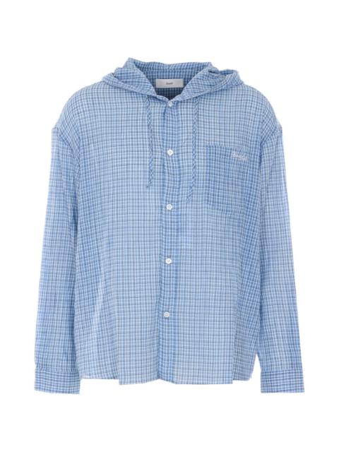 Dunst hooded check shirt