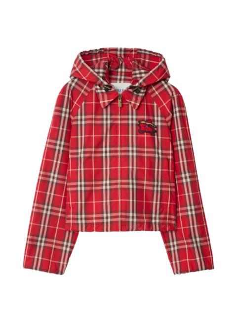 Burberry check hooded jacket