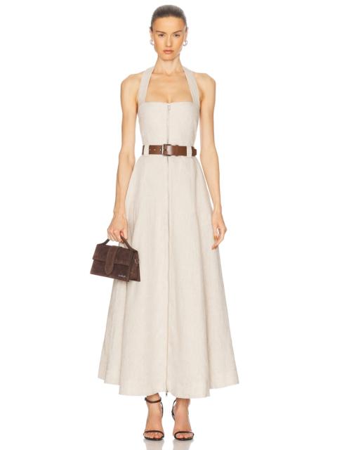 NICHOLAS Anastasia Utility Halter Neck Midi Dress