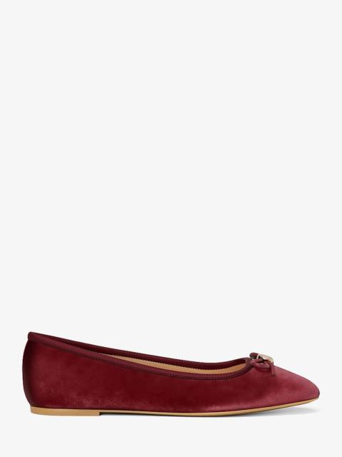 MICHAEL KORS Savannah Logo Debossed Velvet Ballet Flat