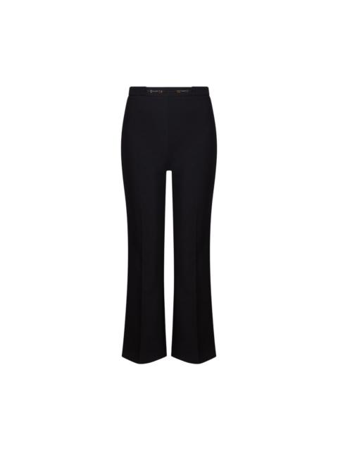 ELISABETTA FRANCHI Horsebit-detail flared trousers