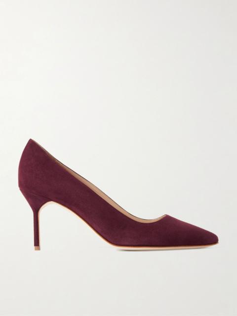 Manolo Blahnik BB 70 suede pumps Burgundy
