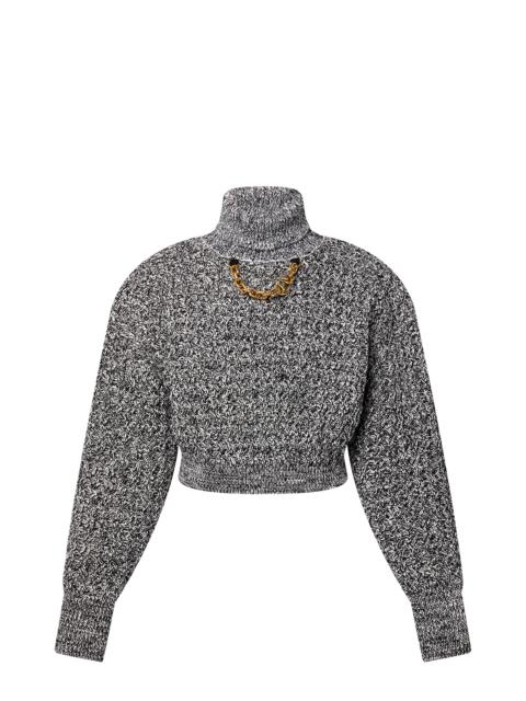 Louis Vuitton Ribbed Knit Cropped Turtleneck