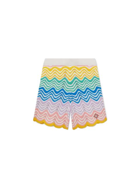 Gradient Wave Knit Shorts