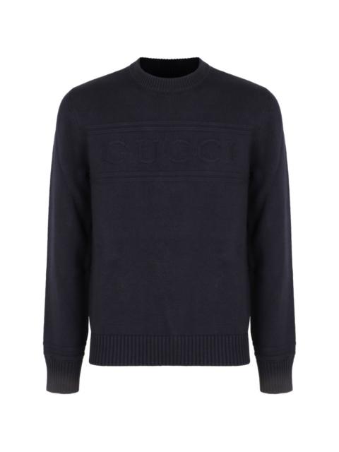 GUCCI embossed long-sleeve sweater