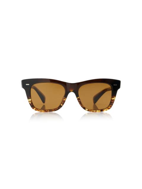 Oliver Peoples Ms. Oliver Square-Frame Acetate Sunglasses brown