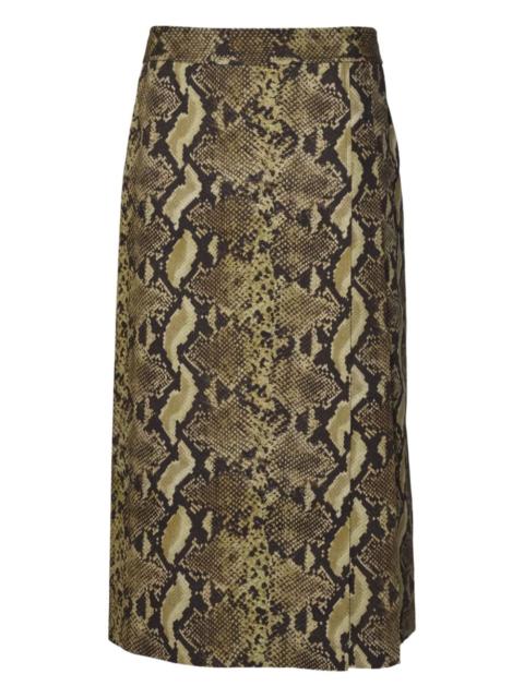 Aspesi snakeskin-print midi skirt