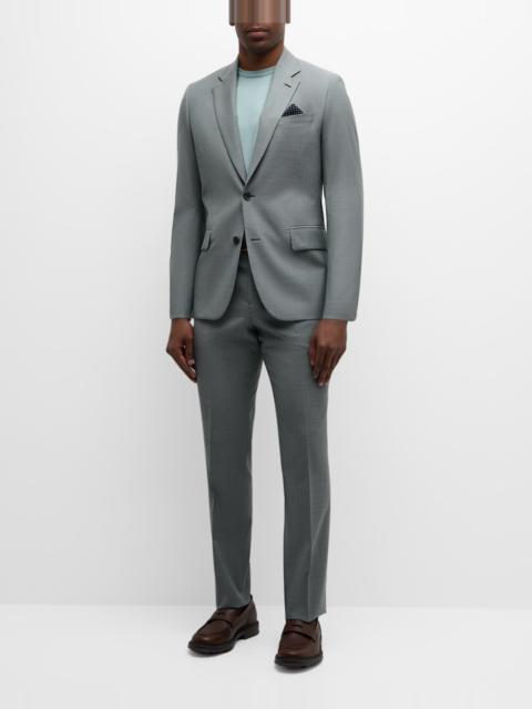 Men's Textured Stretch Cotton Suit