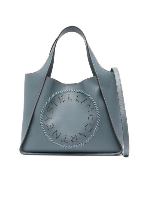 logo-perforated shoulder bag