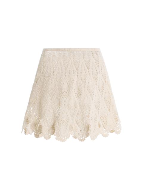 JW Anderson Crocheted Wool Lace Mini Skirt
