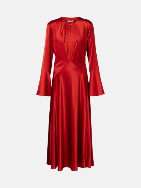 VERONICA BEARD Ezri silk-blend satin midi dress