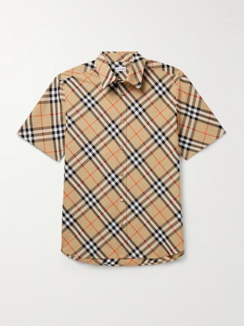 Burberry Checked Cotton-Poplin Shirt