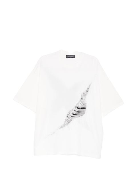 MASTERMIND WORLD distressed ribbed T-shirt