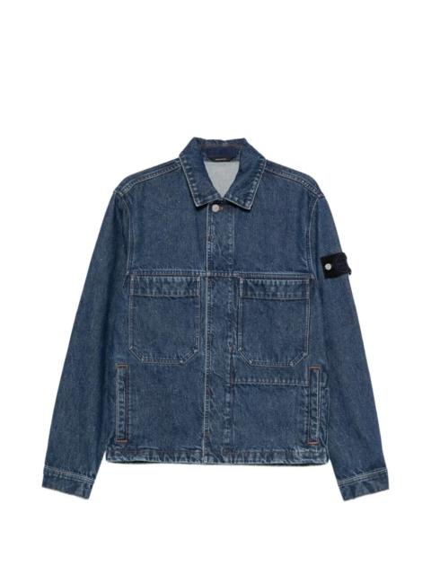 Stone Island `Indigo Grainy Wash` Biker Jacket