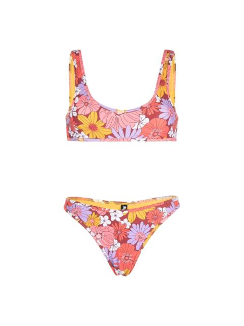 Reina Olga Coolio floral-print bikini set