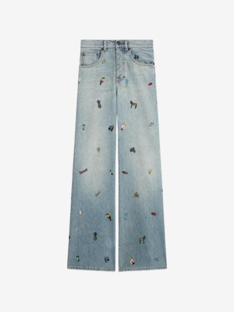 FIORUCCI toys-print wide-leg jeans