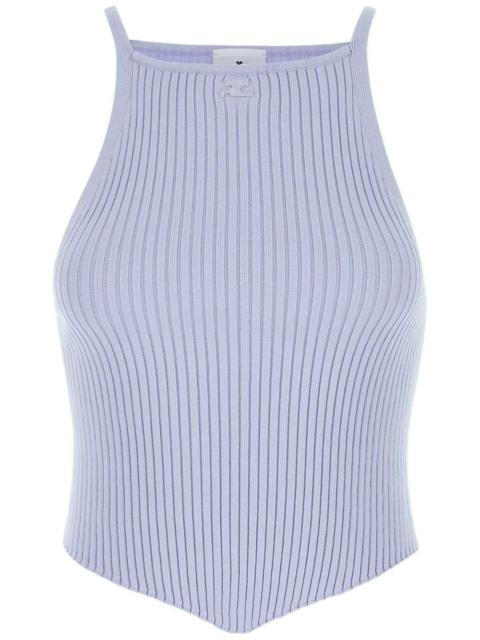 courrèges ribbed-knit tank top