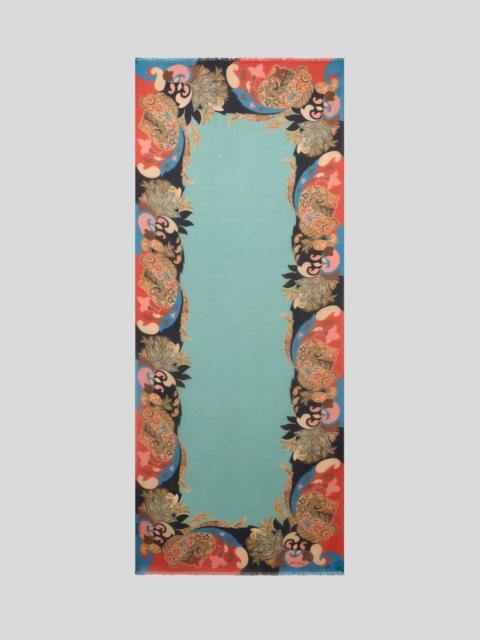 Etro COTTON AND SILK SCARF WITH FLORAL PAISLEY MOTIF