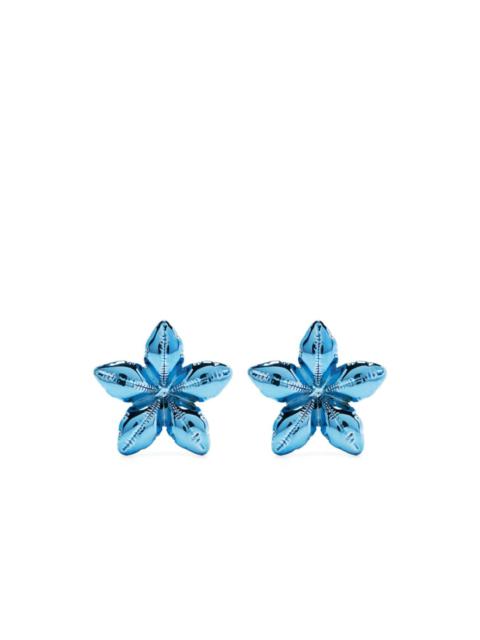 floral-motif earrings
