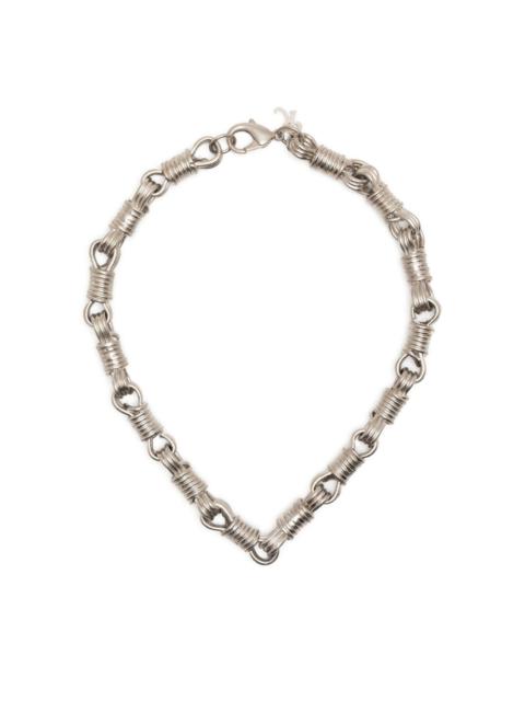 Raf Simons knot links chain necklace