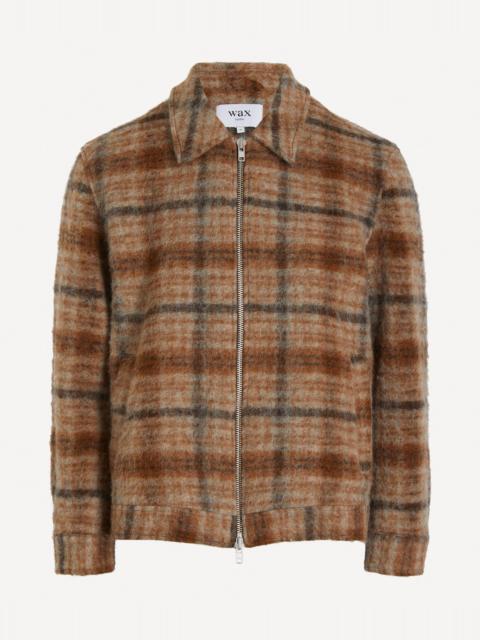 Wax London Heath Natural-Tan Drawn Check Jacket