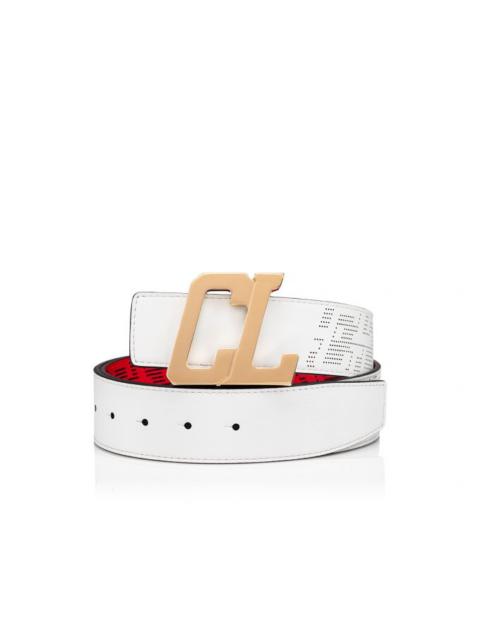 Christian Louboutin Happy Rui Cl Logo Belt BIANCO/LOUBI/GOLD