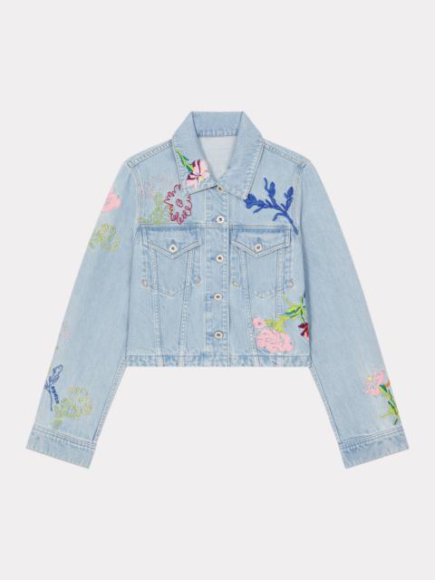 KENZO 'KENZO Drawn Flowers' embroidered trucker jacket