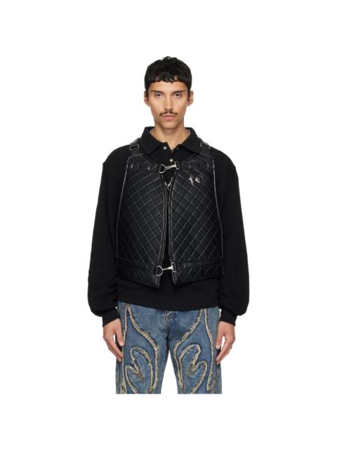 Thug Club Black Quilting Life Leather Vest