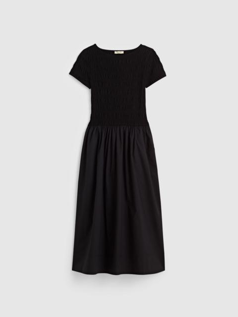 Madewell Smocked Boatneck Midi Dress
