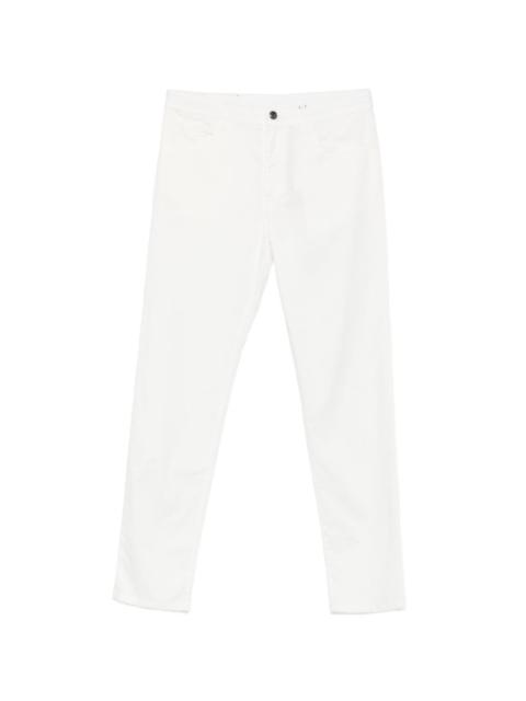 Canali logo-patch trousers