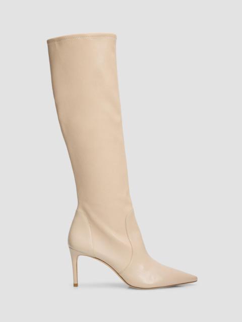 Stuart Weitzman Women's Stuart 75MM Leather Power Boots - Cold Foam