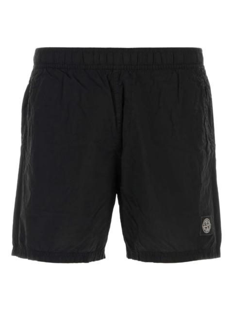 Stone Island logo-patch swim shorts
