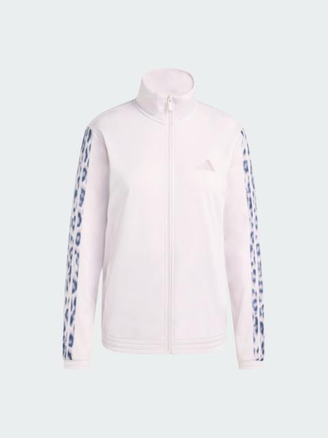 adidas Tricot 3-Stripes Tracktop with Leopard Print