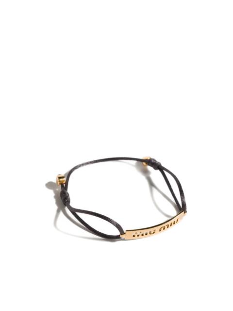 Miu Miu metal and cord bracelet