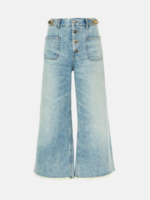 Stella McCartney High-rise cropped flared jeans