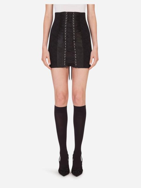 Jacquard pencil skirt