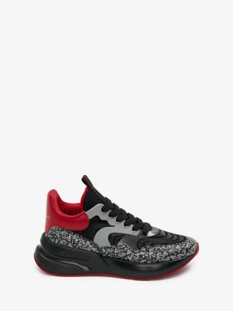 Alexander McQueen Men's Oversized Runner in Black/red