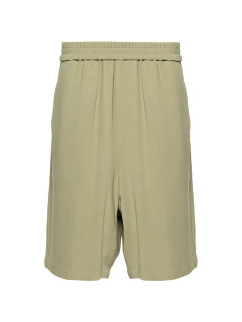 logo-plaque elasticated-waistband shorts