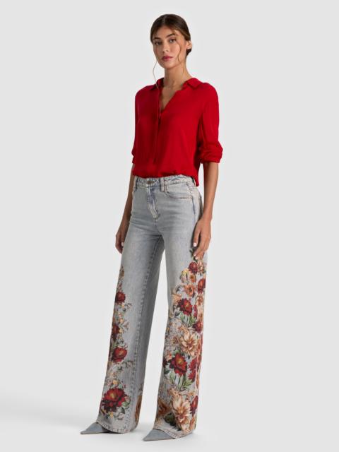 Alice + Olivia CHIC PRINTED JEAN