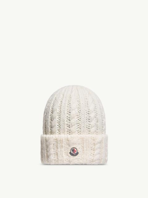 Moncler Cable Knit Wool Blend Beanie