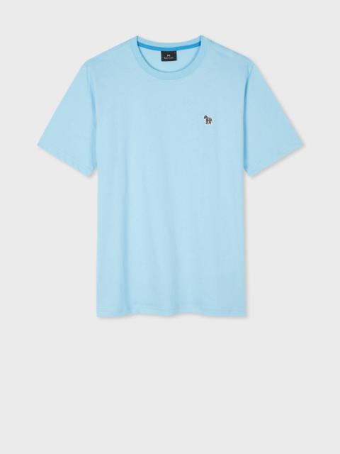 Light Blue Organic Cotton Zebra Logo T-Shirt